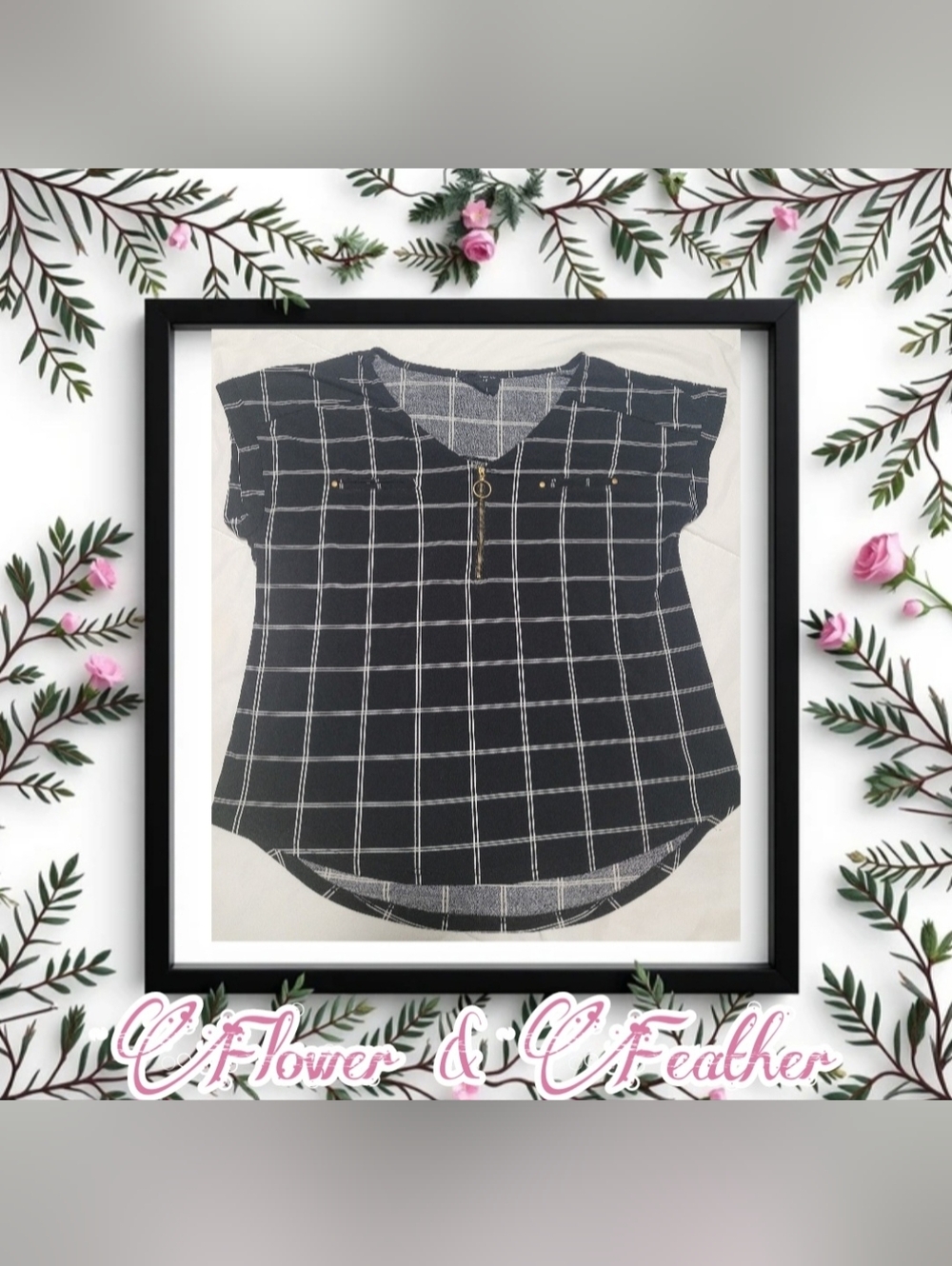 Womens Black Top Size L